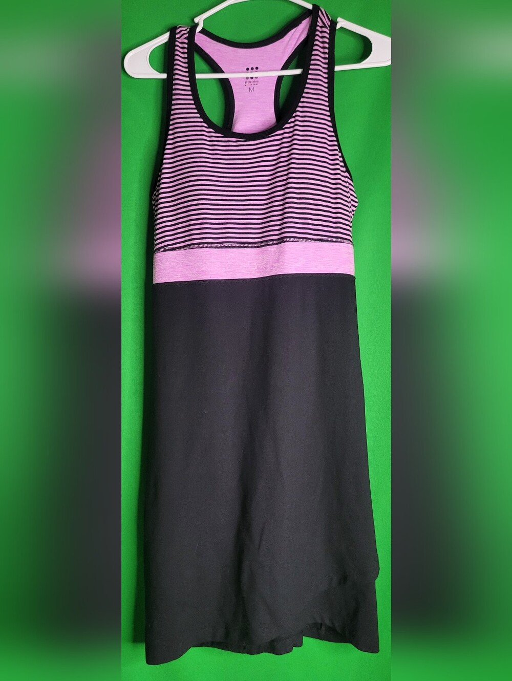 Title Nine Striped Racerback Tank Dress Activewear Athletic Golf Dress Shorts